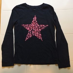 Girls Gap Navy Long Sleeve T-shirt - Size  M (8)